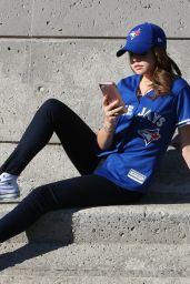 Bailee Madison - Toronto Blue Jays vs Cleveland Indians playoff Game 5 in Toronto