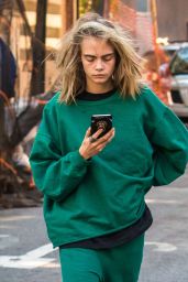 Cara Delevingne Street Style - Out in New York City 10/10/2016 