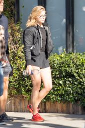 Chloe Grace Moretz Leggy in Shorts - Out For Breakfast in Los Angeles 10/18/ 2016