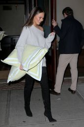 Chrissy Teigen - Leaving Her Hotel in New York City, October 2016