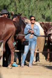 Christina Milian Casual Style - at Griffith Park in Los Angeles 10/03/ 2016