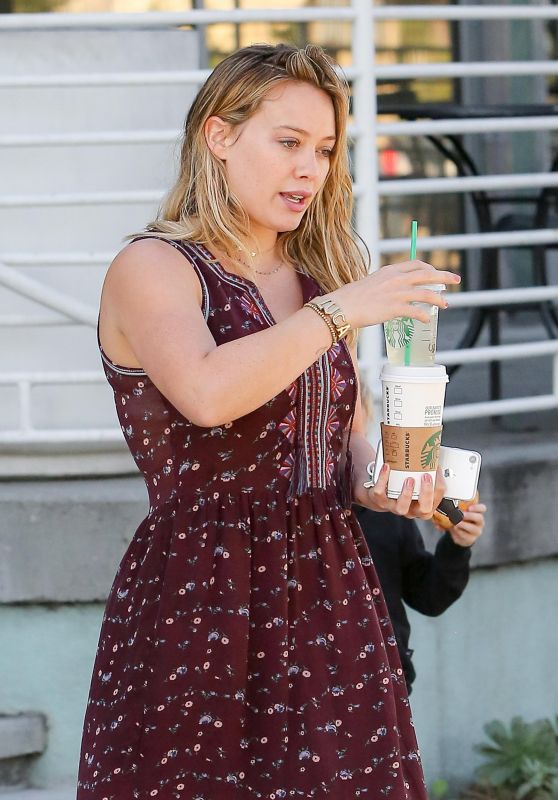Hilary Duff - Stops for Some Coffee in Studio City 10/19/2016