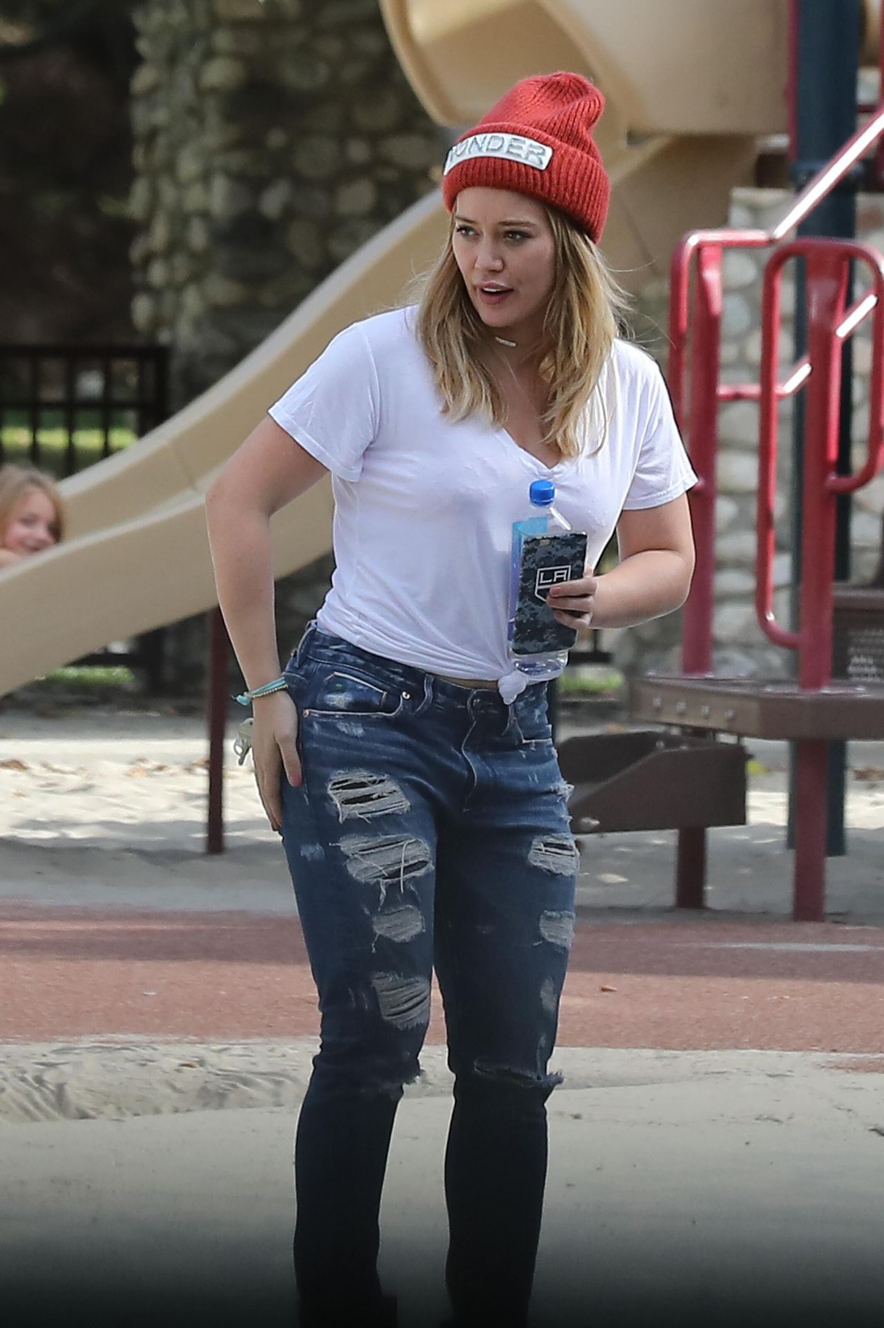 Hilary Duff Street Style - At a Park in Beverly Hills 10 