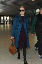Jessica Chastain at Heathrow Airport in London, UK 10/25/ 2016