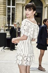 Lily Collins at Valentino Fashion Show - Paris Fashion Week 10/2/2016