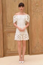 Lily Collins at Valentino Fashion Show - Paris Fashion Week 10/2/2016