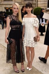 Lily Collins & Dakota Fanning - Valentino Show - Paris Fashion Week 10/2/2016