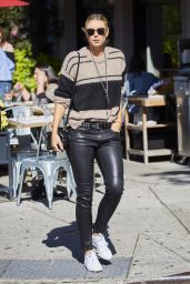 Maria Sharapova Wearing Leather Pants - New York City 10/5/2016