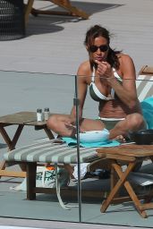 Melanie Sykes in Bikini in Ibiza by Her Hotel Pool 10/17/2016