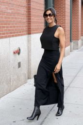 Padma Lakshmi Classy Fashion - Outside Her NYC Apartment 9/28/2016