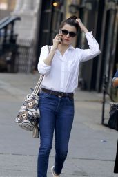 Rachel Weisz in Jeans - Walking in Soho in New York City 10/18/2016