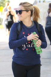 Reese Witherspoon in Leggings - Out in Brentwood 10/3/ 2016 