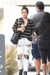 Vanessa Hudgens in Ripped Jeans - Getting Coffee in Los Angeles - 10/26/2016 