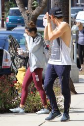 Vanessa Hudgens in Tights - Leaving a Pilates Class in Studio City 10/11/2016 
