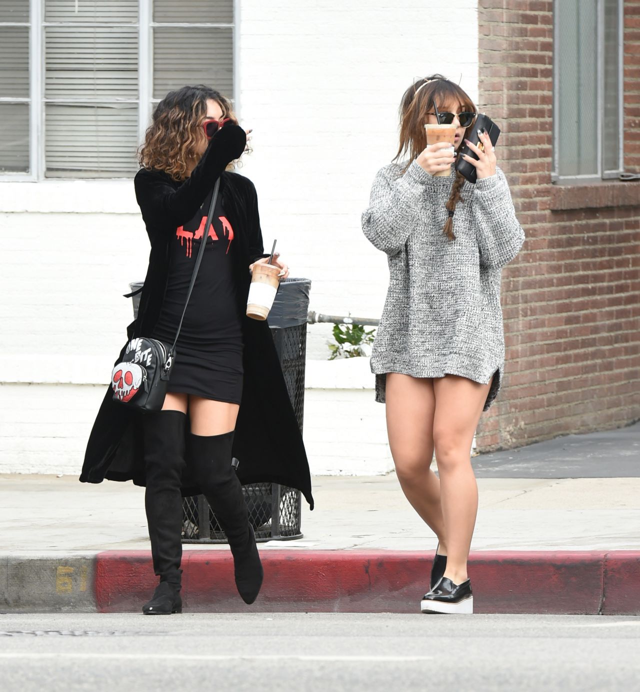 Vanessa & Stella Hudgens - Out in Los Angeles 10/29/ 2016 • CelebMafia