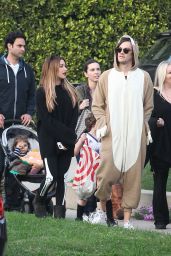 Ashley Tisdale with Christopher French at Trick or Treating on Halloween in Toluca Lake, CA 10/31/ 2016