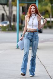 Bella Thorne in Jeans - Leaving the Sony Studios in Los Angeles 11/29 ...