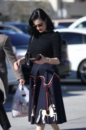 Dita Von Teese - Shops For Art Supplies With a Friend in Glendale, CA 11/29/ 2016