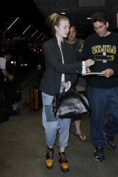 Elle Fanning - Leaving LAX Airport in Los Angeles 11/4/ 2016 