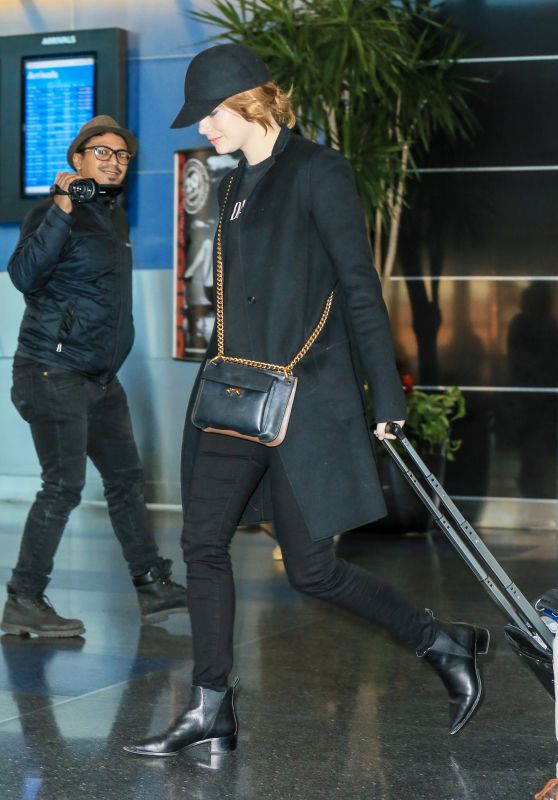 Emma Stone at JFK Airport in NYC, November 2016
