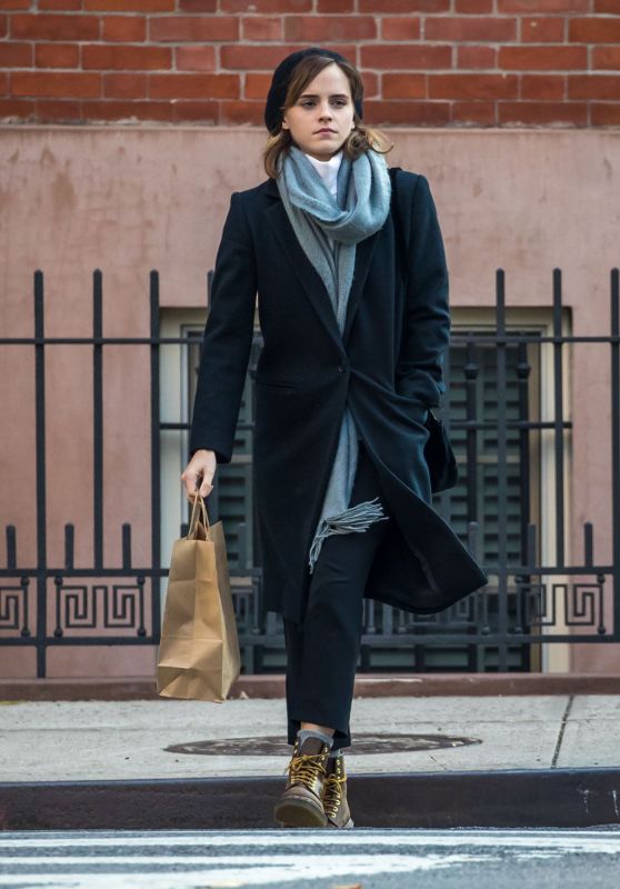 Emma Watson Autumn Style - Shopping in New York City 11/28/ 2016