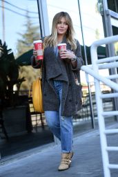 Hilary Duff - Gets Two Drinks From Starbucks in Los Angeles, CA 11/23/ 2016