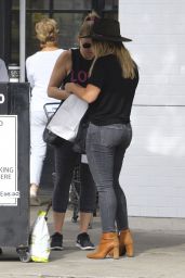 Hilary Duff in Ripped Jeans - at Joan
