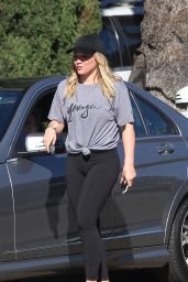 Hilary Duff - Picks up a Coffees on Her Way to The Gym in Beverly Hills, CA 11/8/2016