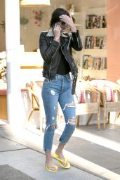 Kendall Jenner in Ripped Jeans - Leaving a Nail Salon in Beverly Hills 11/1/ 2016 