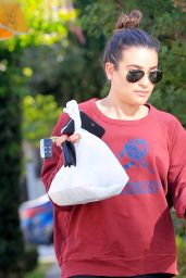 Lea Michele Street Style - Grabbing Some Lunch in Los Angeles 11/23/ 2016