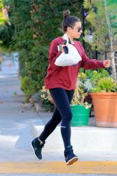Lea Michele Street Style - Grabbing Some Lunch in Los Angeles 11/23/ 2016