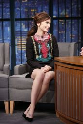 Lily Collins - Late Night with Seth Meyers in New York City 11/15/ 2016 
