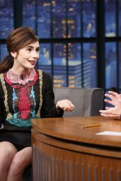 Lily Collins - Late Night with Seth Meyers in New York City 11/15/ 2016 