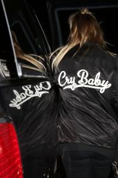 Margot Robbie Wears a Cry Baby Jacket - Arrives at JFK Airport in New York 
