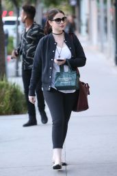 Michelle Trachtenberg Street Style - Shopping in Beverly Hills 11/22/ 2016 