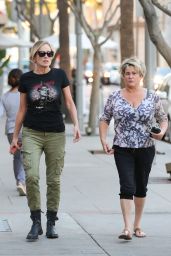 Sharon Stone - Enjoys a Walk in Beverly Hills 11/09/2016