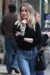 Amber Heard in Jeans - Out For Dinner in Los Angeles 12/10/ 2016 