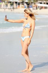 Ashley James in Bikini on the Beach in Dubai, December 2016