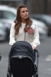 Coleen Rooney With Son Kai - Old Trafford stadium in Manchester 12/11/ 2016