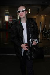 Elle Fanning at LAX Airport in Los Angeles 12/8/ 2016 