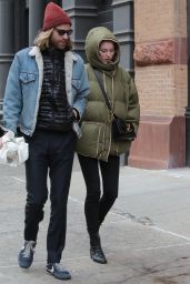 Elsa Hosk With Her Boyfriend Tom Daly in New York 12/28/ 2016