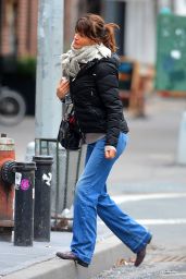 Helena Christensen - Bundles Up in New York City, December 2016