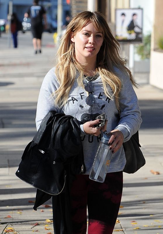 Hilary Duff at a Gym in Studio City 12/8/ 2016 