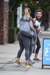 Hilary Duff - Chats With a Friend After Her Workout in LA 12/21/ 2016