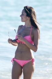 Janette Manrara in Pink Bikini On Miami Beach 12/28/ 2016