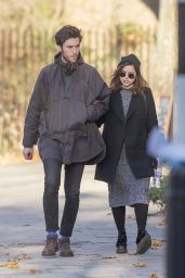 Jenna Coleman and Tom Hughes - Out in London, December 2016
