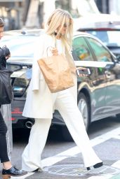 Julianne Hough in All White Outfit - Shopping in SoHo, NYC 12/14/ 2016