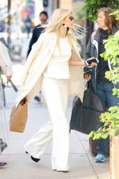 Julianne Hough in All White Outfit - Shopping in SoHo, NYC 12/14/ 2016