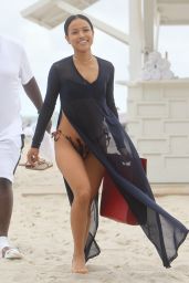 Karrueche Tran - Spends The Afternoon at The Beach in Miami 12/2/ 2016