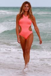 Kelly Bensimon in a Pink Bikini at the Beach in Miami 12/3/ 2016